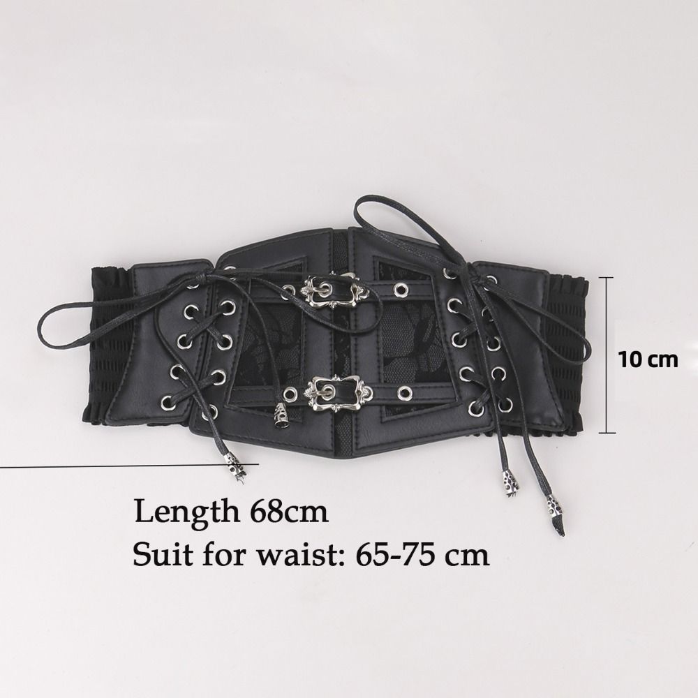 Lace Elastic Girdle Belts Tie Rope Tie Straps Wide Belts Elastic Corset Band On Shirt Dress