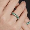 GEIGER Jewelry Green Baguette Ring GISVWR013