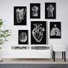 Canvas Printing Human Anatomy Artwork Wall Art Poster Skeleton Organ Muscular System Vintage Home Decor