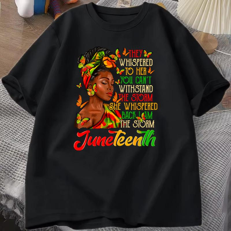 Juneteenth O-neck T Shirt for Women Men Short Sleeve T-shirt Tops Feedom 1865 Juneteenth Tees Gifts Summer Clothing