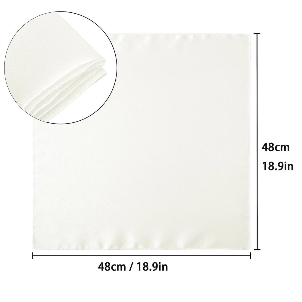 10Pcs Satin Napkins Square Soft Table Dinner Napkin for Wedding Party Kitchen Restaurant Napkin