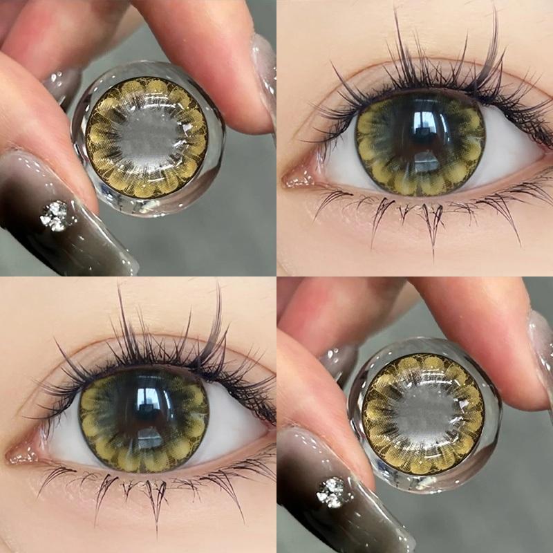 MillCreek 2шт цветные контактные линзы для глаз карие натуральные комфортные годовые контактные линзы для макияжа глаз косплей контактные линзы ежегодное обслуживание