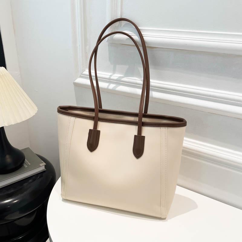 2024 Retro Large Capacity Women's Tote: Stylish Korean-Style, Trendy Autumn/Winter Single Shoulder Commuter Bag