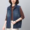 2024 Женский легкий джинсовый жилет: Весенне-осенняя безрукавка, стиль, омолаживающий мам