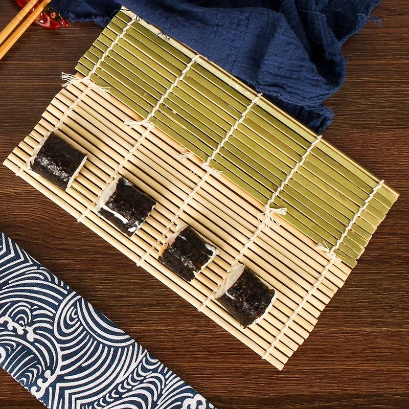 Коврик для скручивания занавесок для суши DIY Нори Рисовые ролики Бамбуковые инструменты для приготовления суши Кухонные гаджеты Ложки для приготовления суши Аксессуары