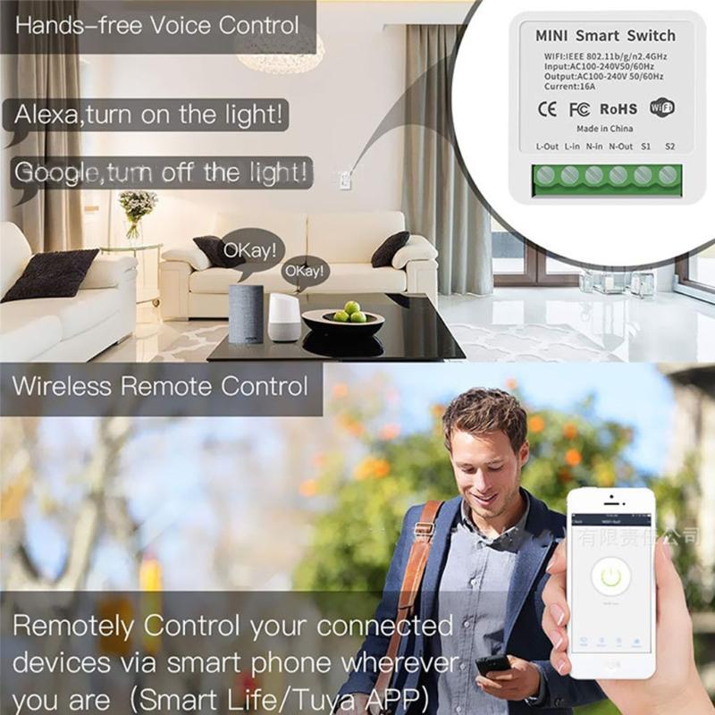 10А/16А Умное Wi-Fi устройство отключения Wifi для умного переключателя с голосовым управлением и управлением через приложение для Alexa Google-home для Smart S