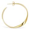 [E9175] - Gold Plated Hoop Earrings 'Valse' - 3 Cm 4 Mm