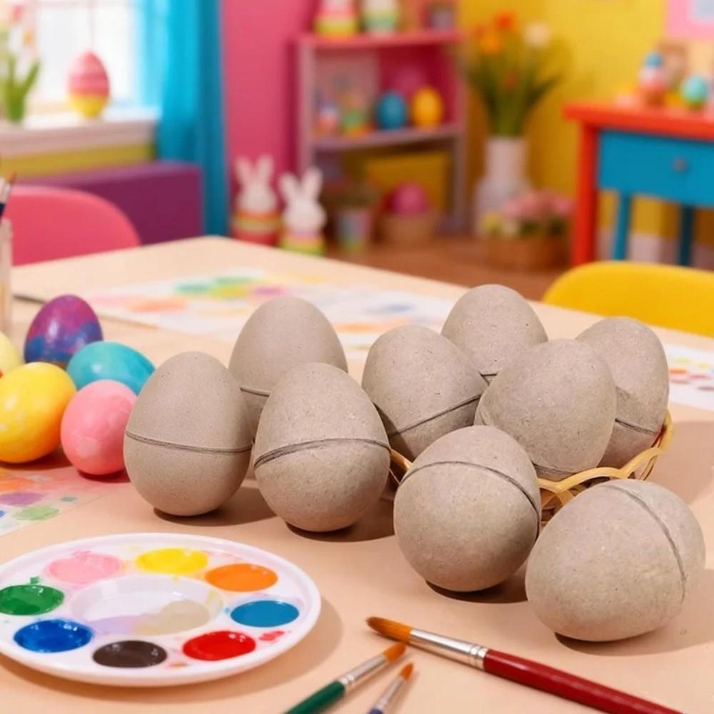 Adorable Easter Paper Eggs Blank Paper Pulp Egg Happy Easter Decor DIY Easter Eggs  Party Favors