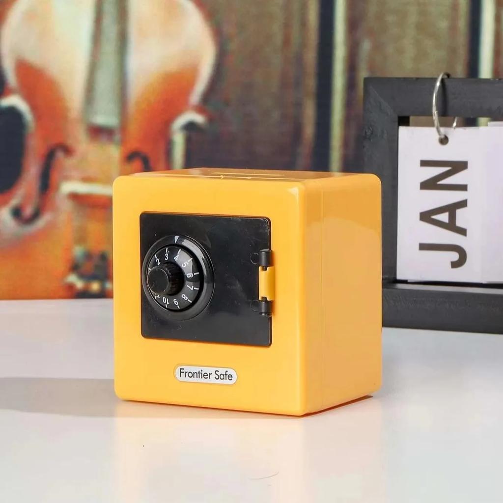 Мини-банк Копилка Ретро Банкомат Вращающийся Пароль Наличные Монеты Сохранение Ящик Банковский Сейф Автоматический Депозит Банкноты Рождественский Подарок