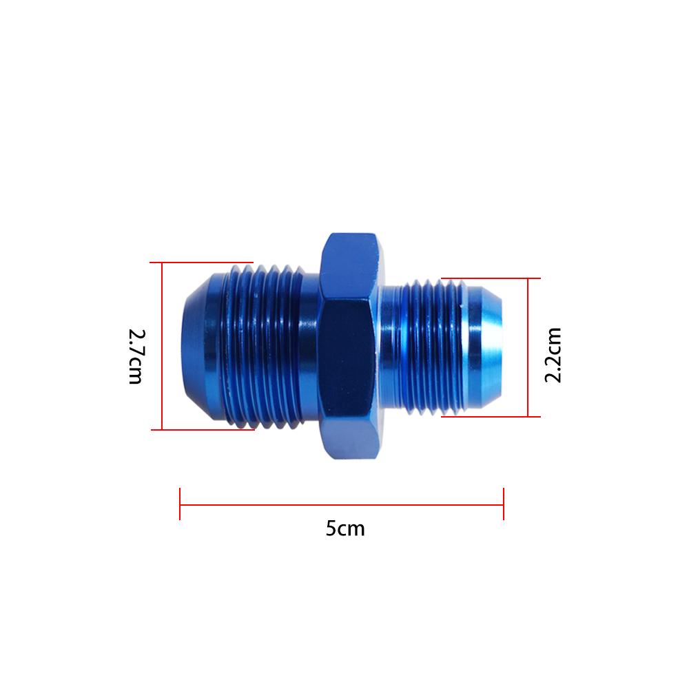 AN4 AN6 AN8 AN10 Oil Fuel Hose End Adapter Fitting Straight AN4 Male To AN6 Male Coupler Aluminum Anodized Male Flare Black Blue Fuel System