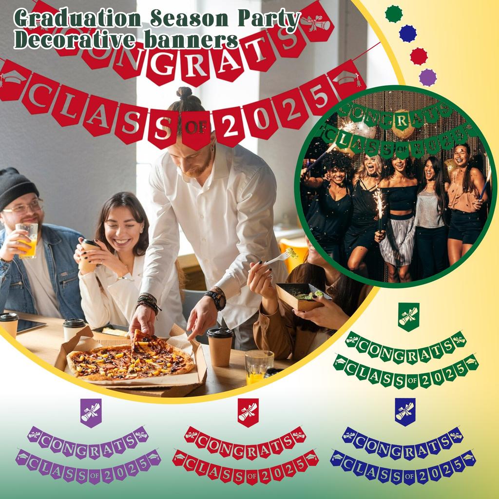 Выпускной сезон флаг вечеринка украшение макет сцены, атмосфера баннер