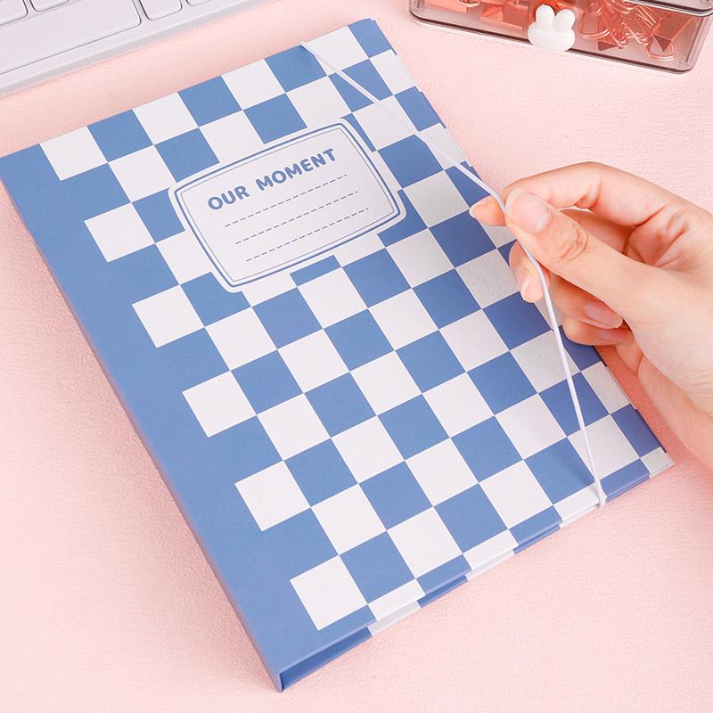 Шахматная доска Kawaii A5 Kpop Фотокарточка Папка для фотокарточек Коллекционная книга Хранение Альбом Твердый переплет Блокнот Корейская канцелярия