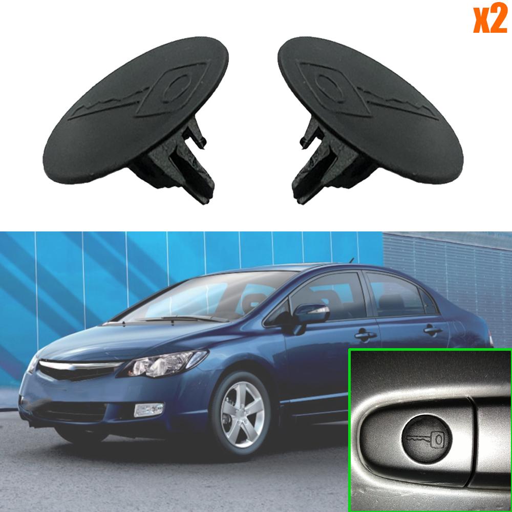 2x для Honda Civic 4D 8G 2006 2007 2008 2009 2010 2011 2012 ручка замка двери багажника автомобиля цилиндр заглушка отверстия для ключа клипсы отделки