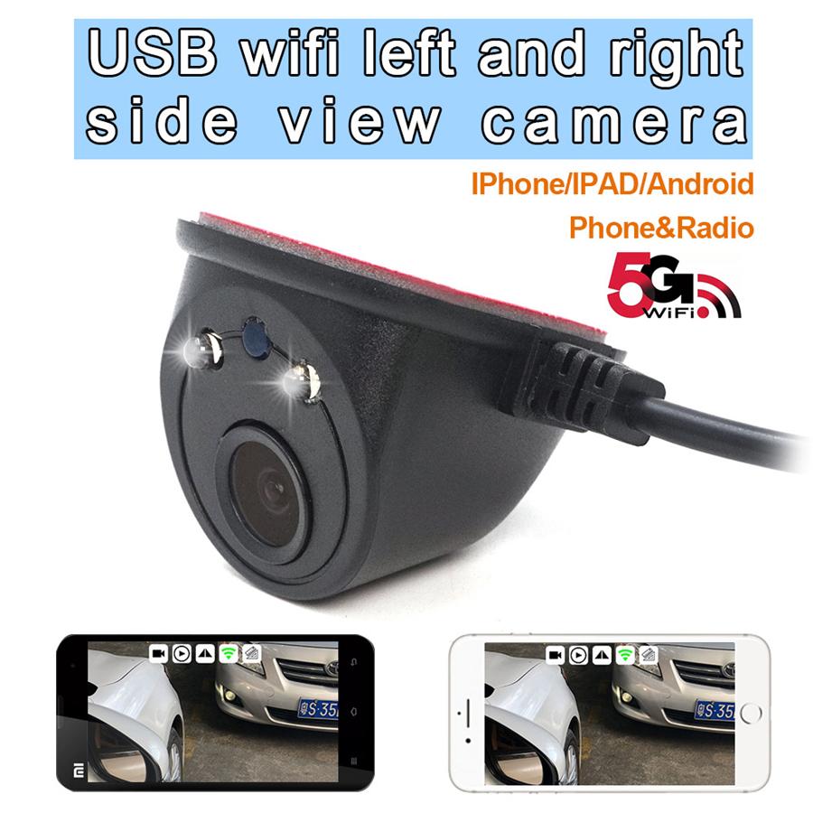 Беспроводная USB WiFi камера заднего вида для автомобиля, грузовика, автобуса (левая/правая сторона), камера слепой зоны