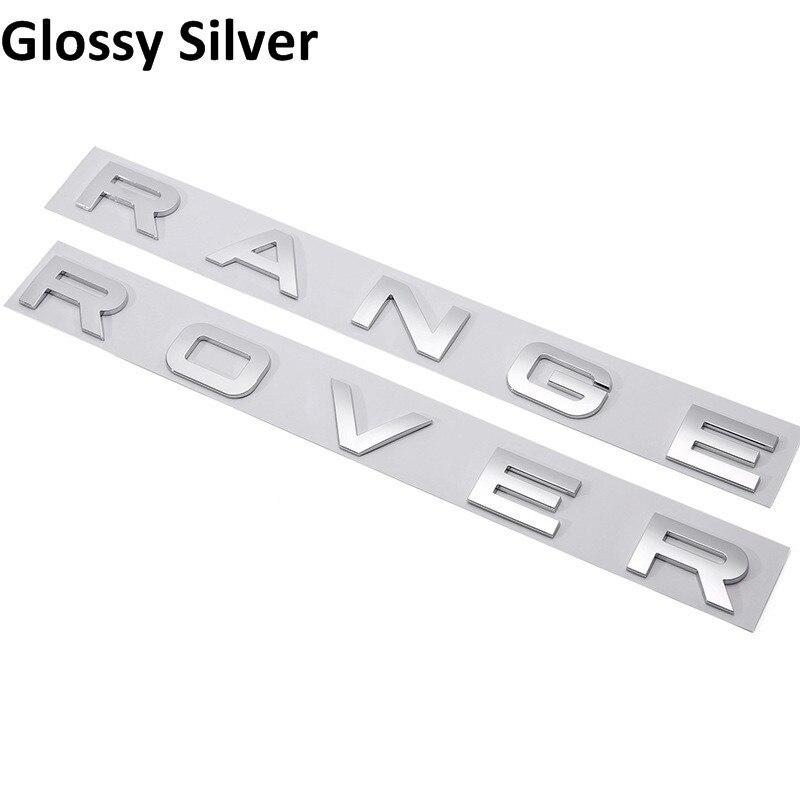 3D Letter Car Hood Bonnet Cover Emblem For Land Rover Range Rover Velar Sport Discovery 2 3 4 Defender Chrome Front Head Sticker FG4