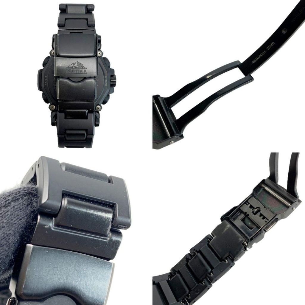Б/у часы CASIO PRO TREK с радиоконтролем и питанием от солнечной энергии, совместимые с 6 станциями, PRW-61FC-1JF, черные, с коробкой