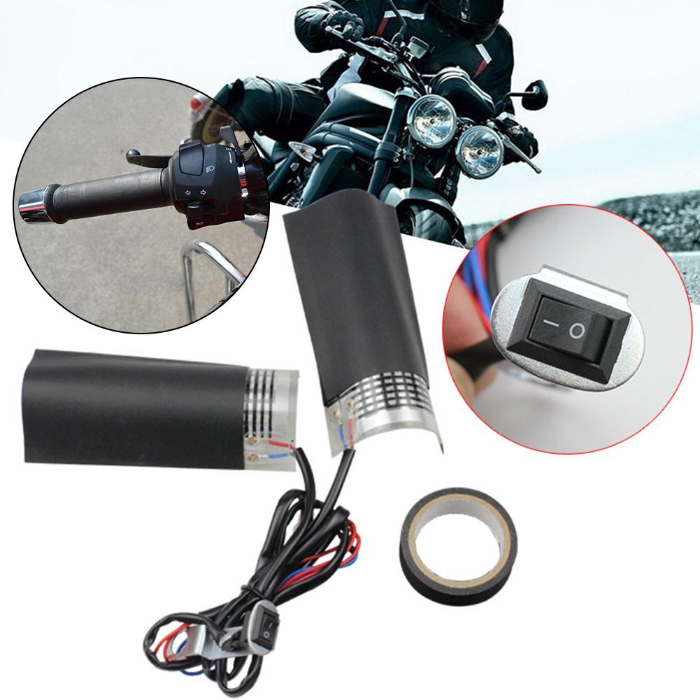 LMoDri Motorcycle Heated Hand Grips E-bike ATV Handlebar Heater Warmer Kit For Harley Suzuki Yamaha Honda 12V