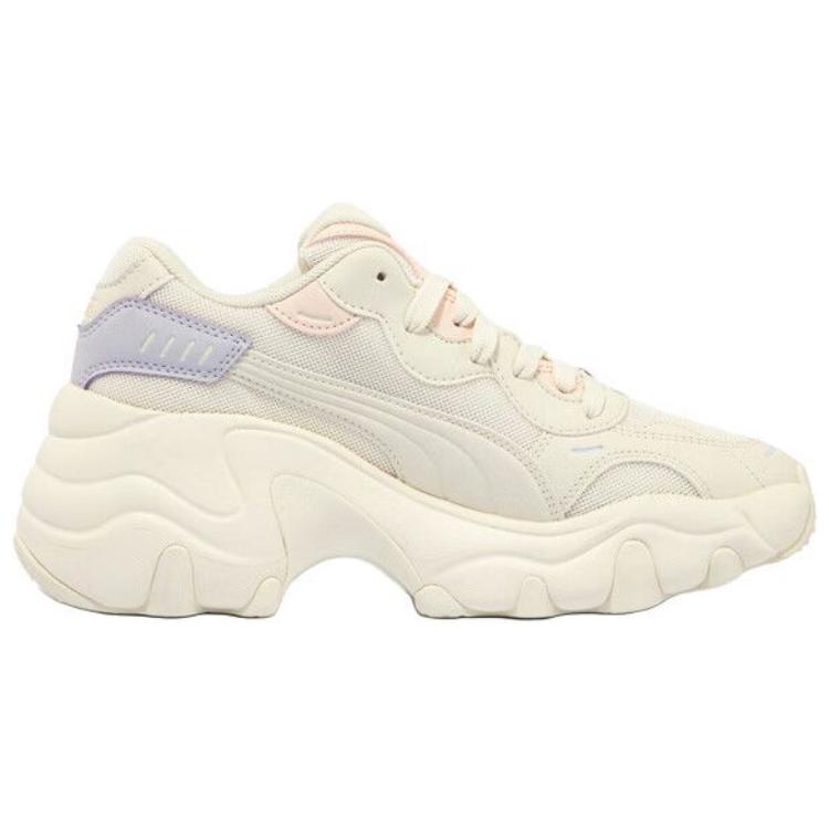 Puma Pulsar Wedge Textile, Искусственная кожа Низкие Кроссовки на массивной подошве Женские Бежевый Фиолетовый Розовый 399680-01