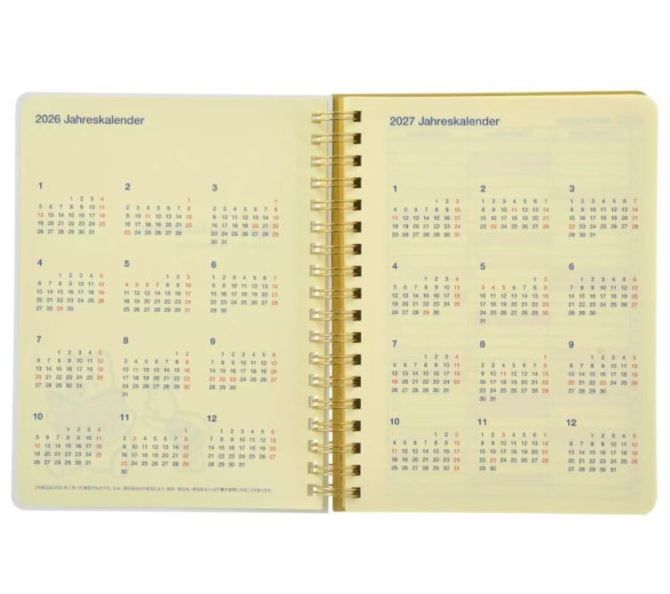 Delfonics Winnie the Pooh, Piglet, and Eeyore Rollbahn Diary L Planner 2026 (Reiwa 8) Monday Start Disney Store