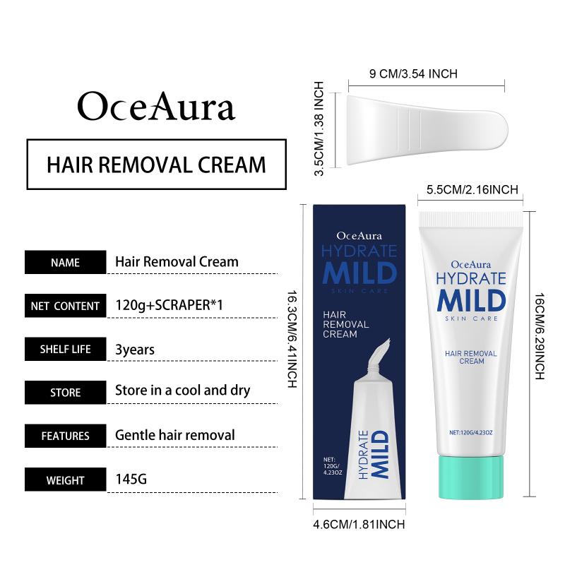 Moisturizing Hair Removal Cream 2 in  Depilatory for Women Men Fast Acting Gentle Formula Full Body Spa Experience