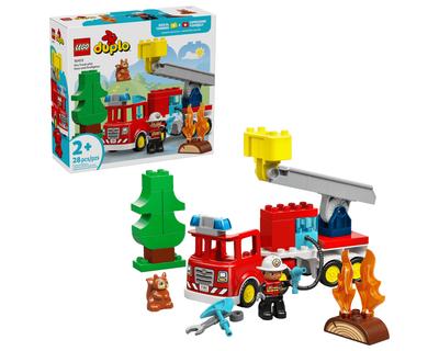 Lego 10473 Duplo Set Fire Truck With Hose And Fireman 2+ 28Pcs