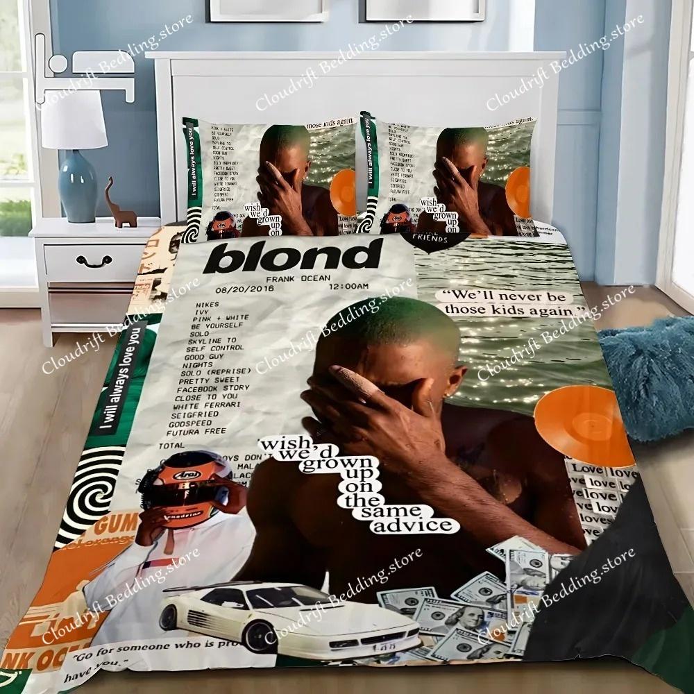 Frank Ocean Duvet Cover Pillowcase Music Blond Bedding Set Adult Boy Girl Bedroom Decoration Children Single Double Large Size