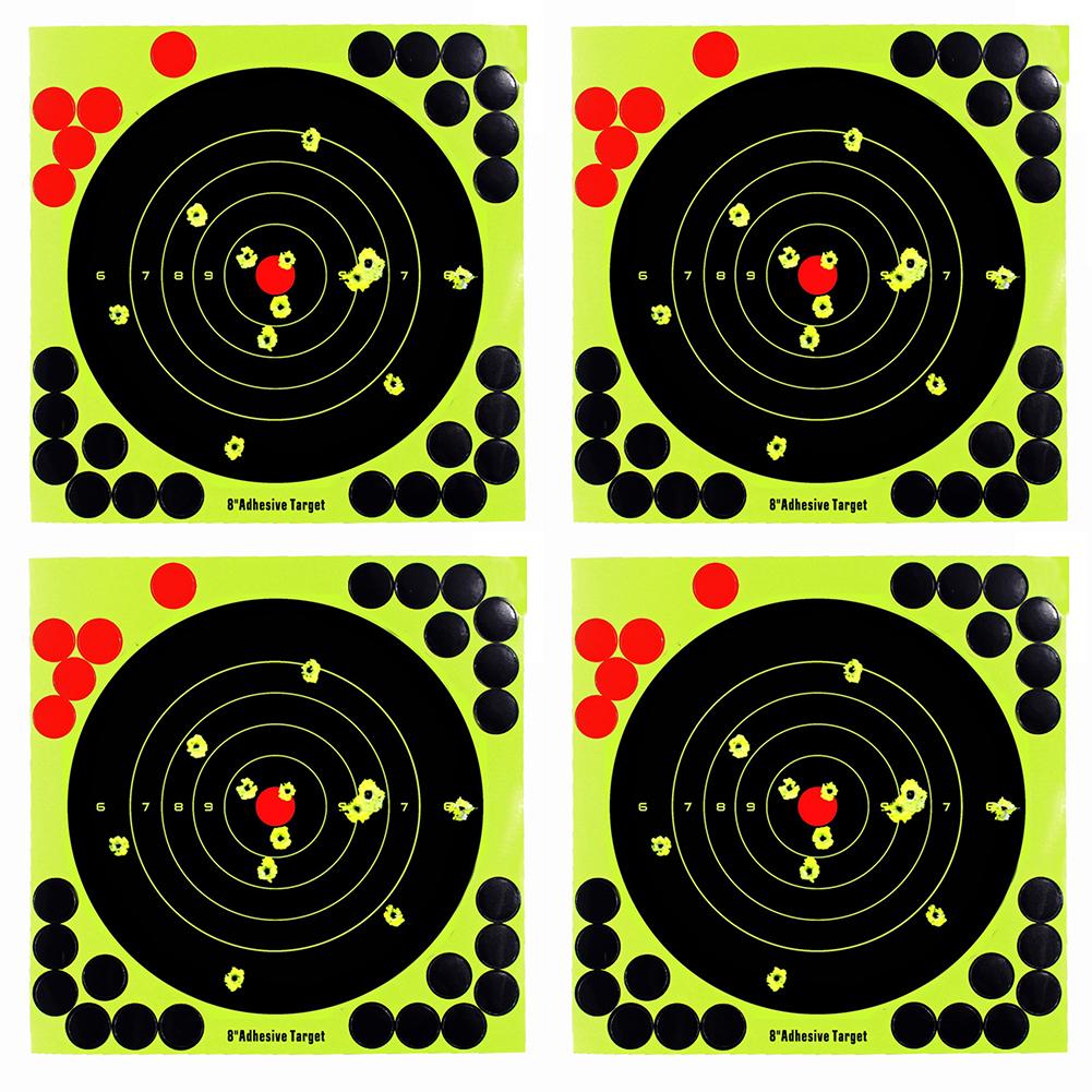 10-100 Pcs 8-inch Splatter Target Reactive Shooting Target Shoot Train Target Paper Stickers Hunting Shooting Training Papers