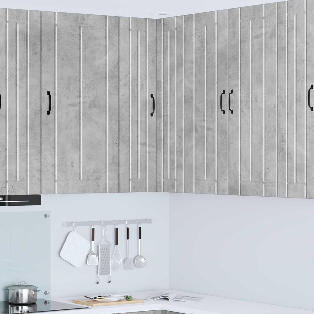 Wall Corner Cabinet LUCCA Concrete Grey 57 x 57 x 100 cm Particleboard