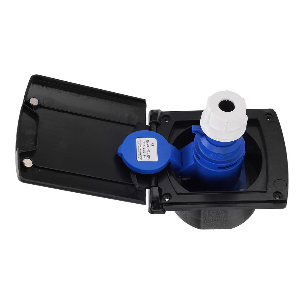 RV Power Outlet 3 Pin External Waterproof Plug Socket Embedded Mounting 220V?250V 16A