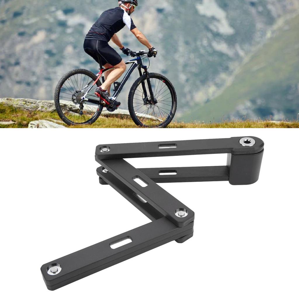 Bike Folding Lock Prevent Theft Waterproof Rust Proof Foldable Bicycle Lock for Electric Bike Motorcycle Black