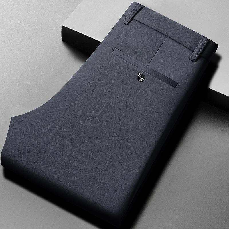 Мужские летние брюки тонкие прямые стрейч повседневные брюки без следов не требующие глажки ткань шелковистая и прохладная на ощупь