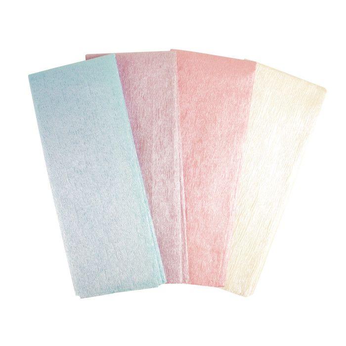 MégaCréa DIY - Papier Crépon Couleurs irisées 100x50 cm 4 pièces
