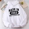 Women's Long Sleeves Made In 1962 Aged To Perfection Women Hoodies Harajuku Crewneck Hoodie Woman Tracksuit