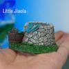 Ancient Well Fish Tank Ornaments: Fleshy Flower Pots & Moss Micro Landscape with Water Bucket