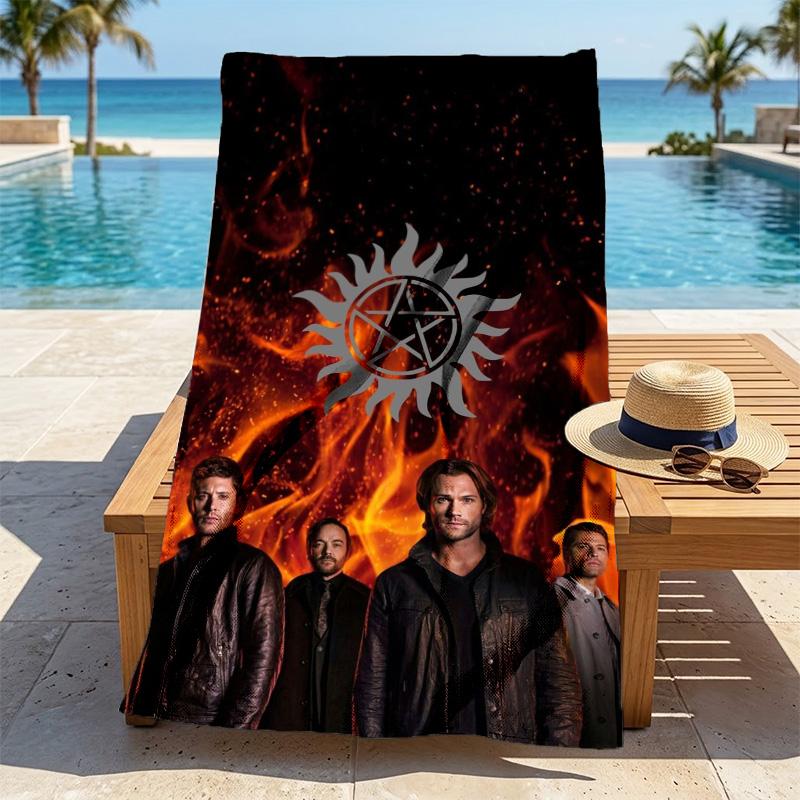 Supernatural Series Stylish Digital Printing Beach Towel Quickdrying Absorbent Blanket For Beach Pool Gym Travel Christmas Gift C922150