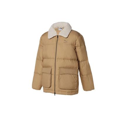Puma Куртка мужская с воротником-поло Sherpa Down Jacket светло-коричневая 929798-02