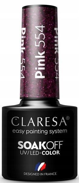 Claresa lakier hybrydowy pink 554 -5g