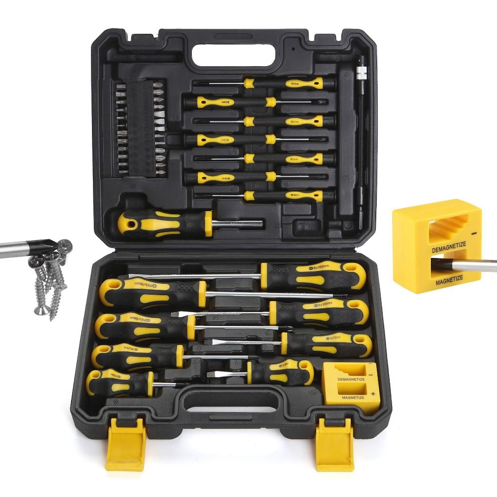 43PCS Professional Magnetic Screwdrivers Set with Organizer Box Screwdriver Tool Set Home