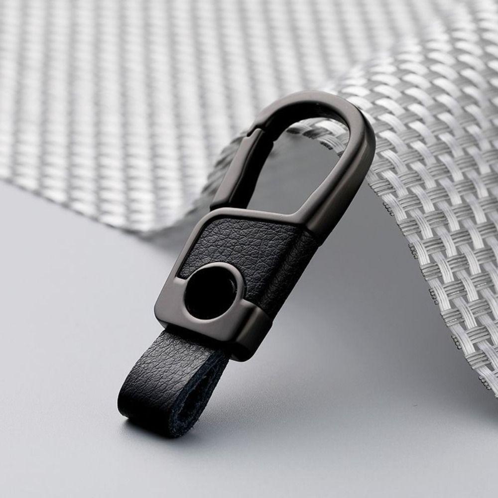 Cowhide Car Key Ring Genuine Leather Keychain Durable Key Ring Holder Auto