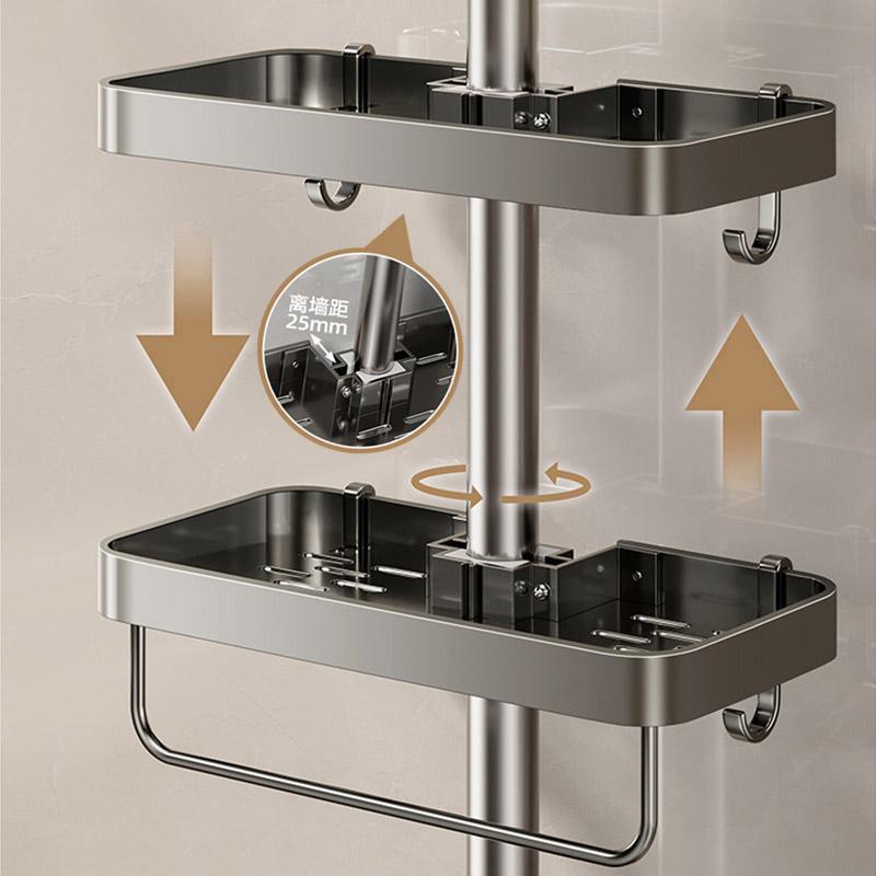 Держатель насадки для душа в ванной комнате, настенный монтаж, сверление не требуется, органайзер для шампуня, полка для хранения встроенного дизайна