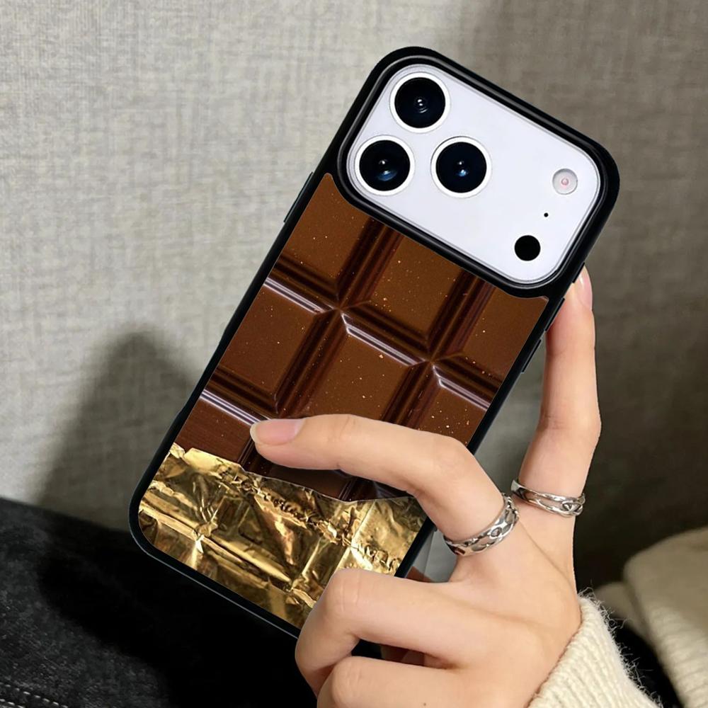 Чехол-обложка для iPhone 17 Air 16 Pro Max 15 Plus 11 13 Mini 14 12 Задняя крышка телефона Шоколадный батончик