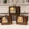 Christmas Decorations Antique TV Decoration Music Box Luminous Crystal Ball Christmas Gift