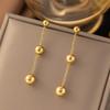 Elegant Retro Stainless Steel Earrings with Exaggerated Design for Women