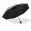 1pc My Melody Automatic Opening Folding Umbrella - Portable 3-Fold Design with Iron Frame, Perfect for Festivals, Travel, Daily Use, and Gifts.D076