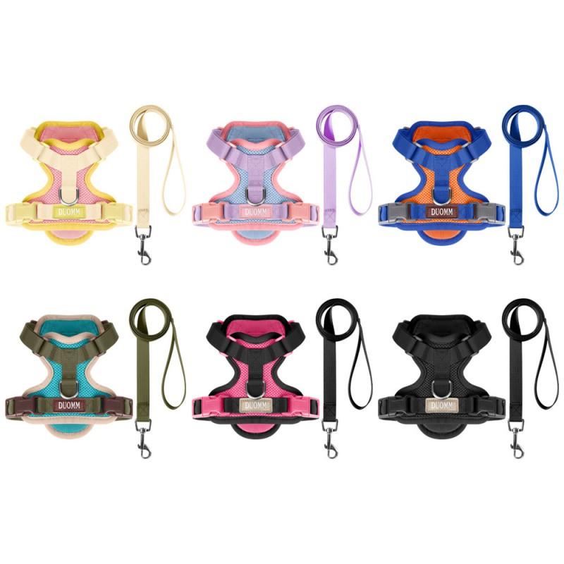 Adjustable Breathable Dog Harness With Mesh Back Small Dogs 3-20lbs Outdoor Walking Comfortable Chest Strap