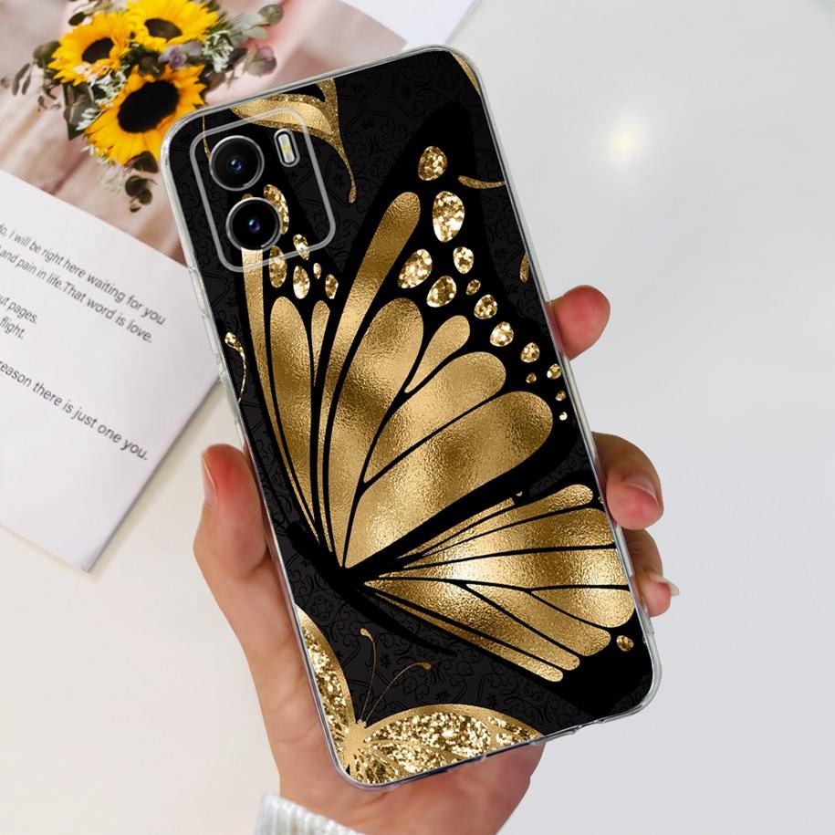 Для Vivo Y15s Y15A Y15C Чехол V2134 V2120 V2147 V2139 Популярный Цветок Тонкий Мягкий Силикон Прозрачная Задняя Крышка Для Vivo Y01 V2166 Чехол