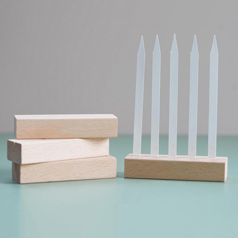 Деревянный Стол Духи Эфирные Масла Тест Тестер Бумажные Полоски Держатель Подставка Дисплей Зажимы Ароматерапия Скрепки Украшение