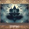 1 шт. фотофон - Декор в готическом стиле, haunted house, с узорами летучих мышей и ночным небом с полной луной