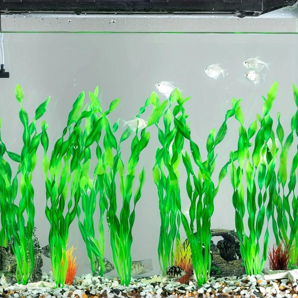 10pcs Plastic Aquarium Plants Creative Underwater Plants Artificial Seaweed Water Grass Tabletop