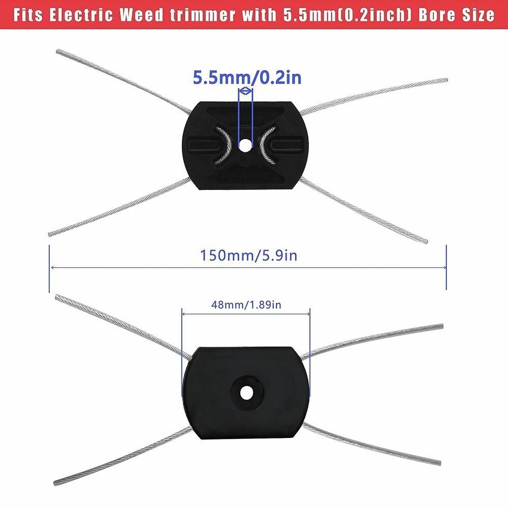 1 шт. Прочная стальная головка для триммера с леской, электрическая головка для удаления сорняков, замена 5,5 мм, головка для триммера, садовый аксессуар